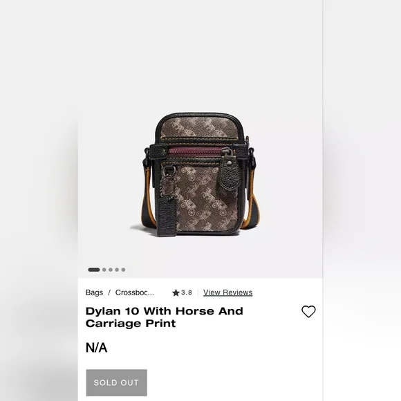 Coach Dyan 10 Horse And Carriage Crossbody Mens Bag Signature NWOT - Picture 5 of 15